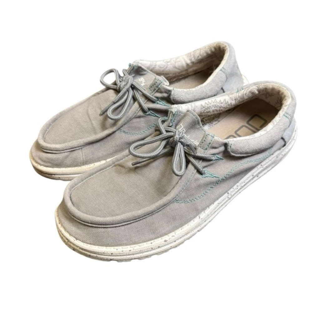 Hey Dude Wally Flow Men's Size 7 Steel Grey Slip-on Loafers (Women's 9)